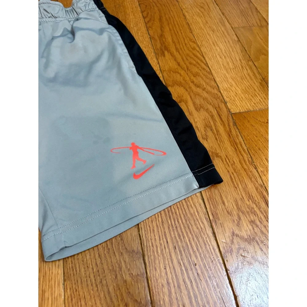 Nike Boys Dri-FIT Athletic Shorts Bundle Grey Blue Size Small 2 Pack Basketball